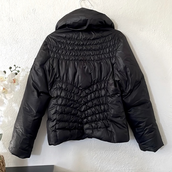 Guess Black Winter Puffer Jacket Size L - Picture 3 of 8